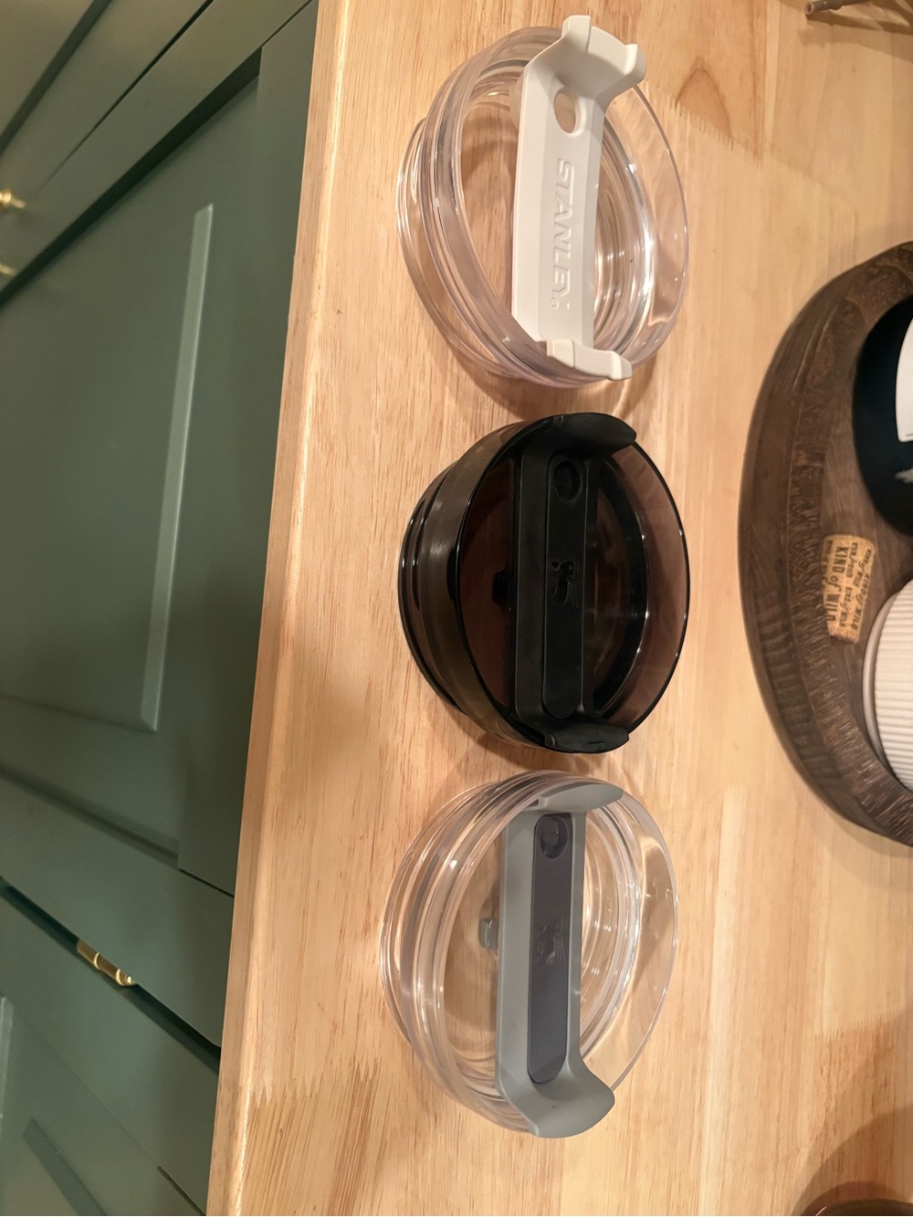 Stanley Clear and Black and Grey - Replacement 40 oz Tumbler Lids - Picture 2 of 2
